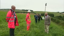 Prince Charles visits train crash site