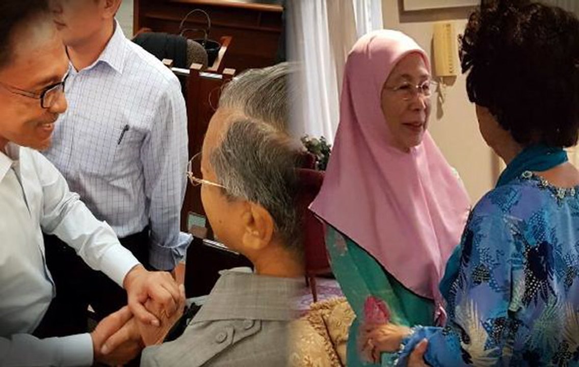 Pleasant, tearful meeting between Siti Hasmah and Wan Azizah