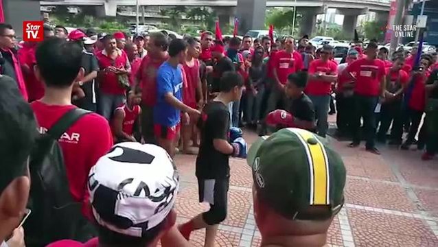 Muay Thai show after Red Shirt silat performance