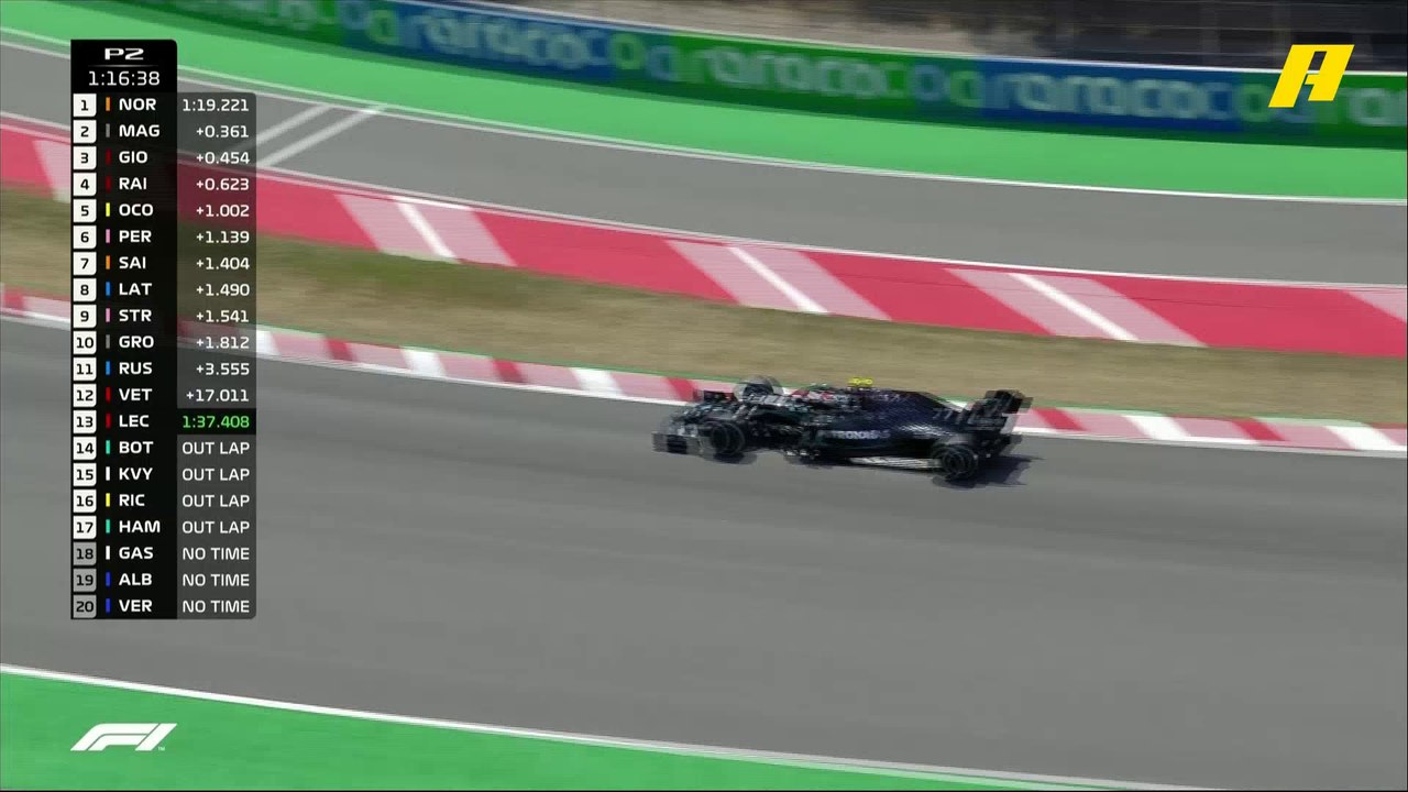 بوتاس يبدأ أول لفة سريعة على سيارة ميرسيدس