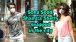 Sonu Sood, Shamita Shetty snapped in the city