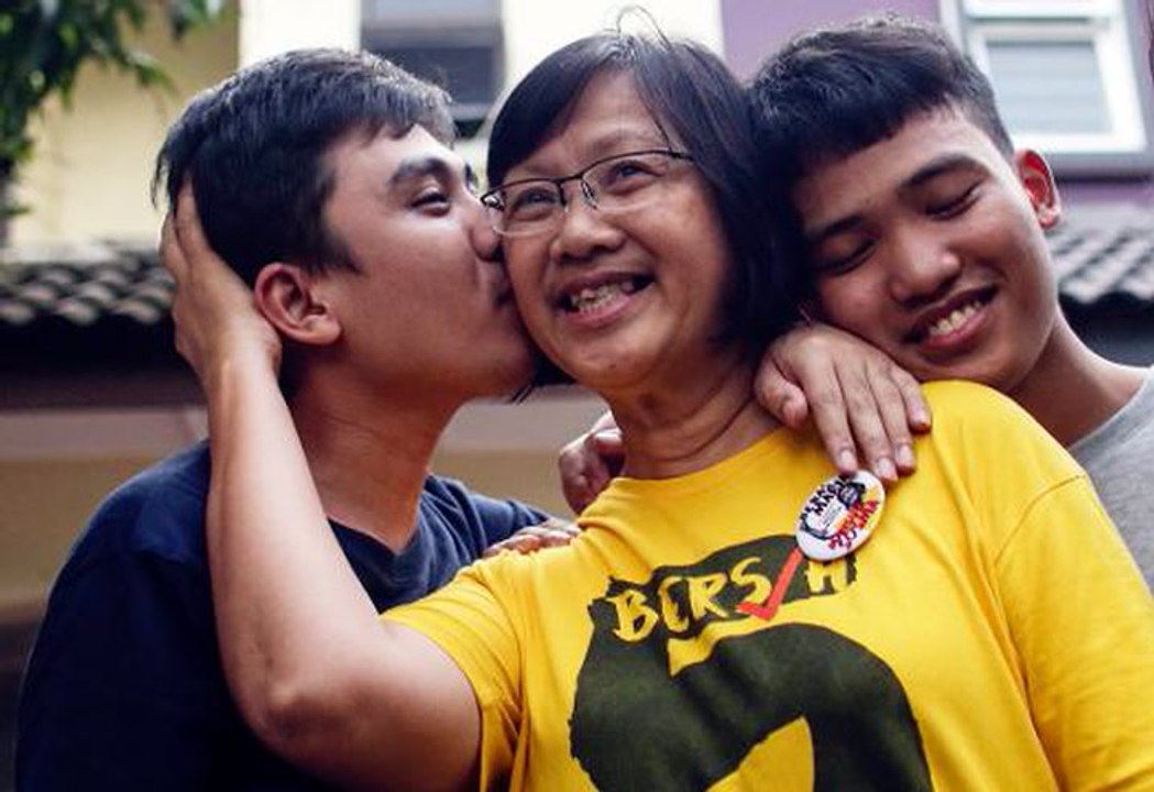 All smiles as Maria returns home