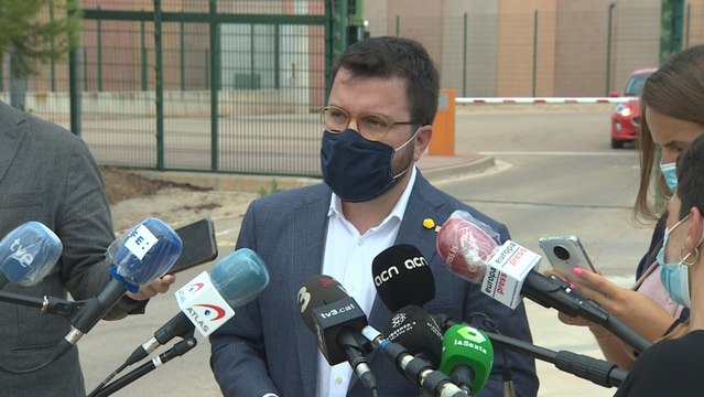 Pere Aragonès se reúne con Oriol Junqueras y Raul Romeva en Lledoners