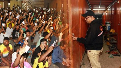 196 foreign workers detained in raids