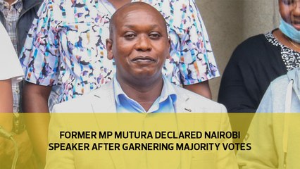 Former MP Mutura declared Nairobi Speaker after garnering majority votes