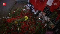 Istanbul taxi drivers pay respect to shooting victims