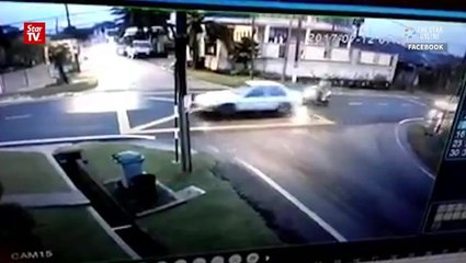 One dead, two hurt after car flies over speed bump