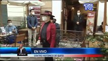 Restaurantes y locales comerciales abren bajo medidas de bioseguridad en el Centro Histórico de Quito