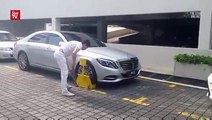 Security guard injured in parking drama