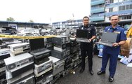 Gambling computers destroyed by police