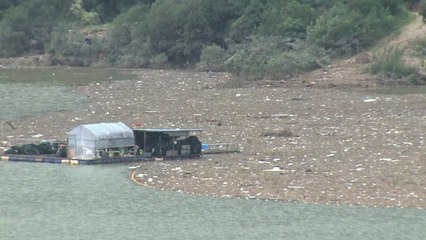 소양호 상류도 하천 부유물 2만여 톤...중장비 동원 수거 / YTN