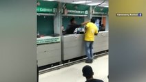 Immigration officer caught on camera assaulting foreigner Wed morning, taken off front line by noon