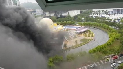 Fire at the Melaka Planetarium