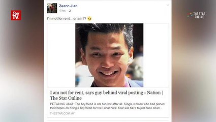 Rent a boyfriend post goes viral