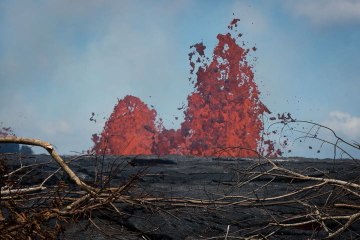 Hawaii's Kilauea volcano shoots lava into the ocean