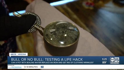 Ironing with a boiling pot of water -- does it work?