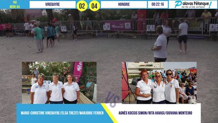 16e du triplette VIREBAYRE vs HONGRIE : Palavas pétanque 2020