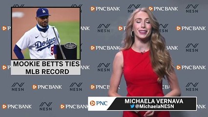 Mookie Betts Hits His Way Toward a Record-Tying Performance