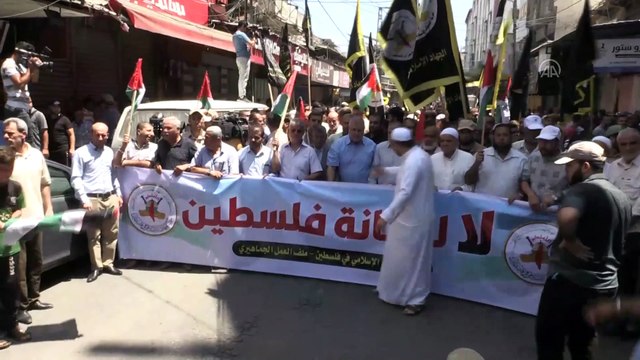 Gazze'de İsrail-BAE anlaşması protesto edildi