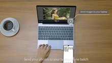 One tap to share them all with Huawei Matebook 13
