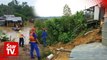 Hillslope erosion threatens squatter homes in Bintulu