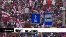 Thousands protest in Minsk against Lukashenko election