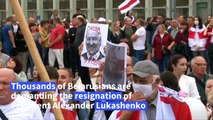 Belarus protesters demand Lukashenko's resignation