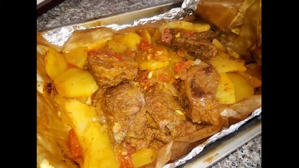 Cuisine Oum Walid : vous présente une recette de Viande avec pommes de terre facile et simple a préparé     مطبخ ام وليد لحم بالبطاطا في الفرن سهلة وبسيطة