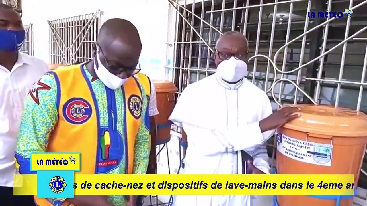 Lions club Cotonou Saphir : 11 églises et mosquées dotées de cache-nez et dispositifs de lave-mains dans le 4eme arrondissement