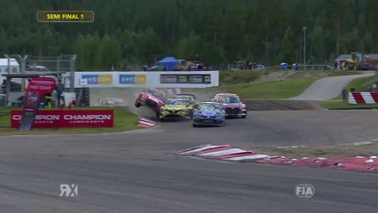 WRX 2020 RD1 Sweden Semi-Final 1 Sart Larsson Almost Flips and VS Marklund