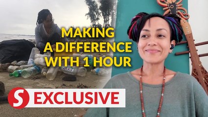 My small part: Sarawakian cleans the beach one hour at a time