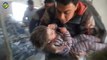 Syrian boy rescued from rubble after an air strike