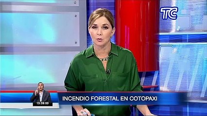 Incendio forestal en el cerro Putzalagua en Cotopaxi