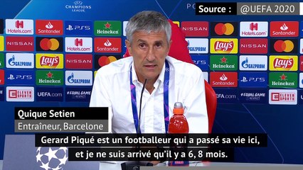 Quarts - Setien : 'Piqué a raison, Barcelone doit retrouver son identité'