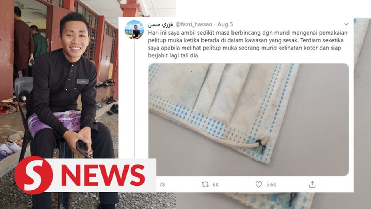 Sabah teacher provides free masks after discovering students were reusing dirty ones