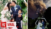 Through good times and bad: Wedding proceeds as Taal volcano spews ash