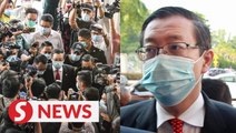 Lim Guan Eng arrives at Duta Court Complex to face corruption charges
