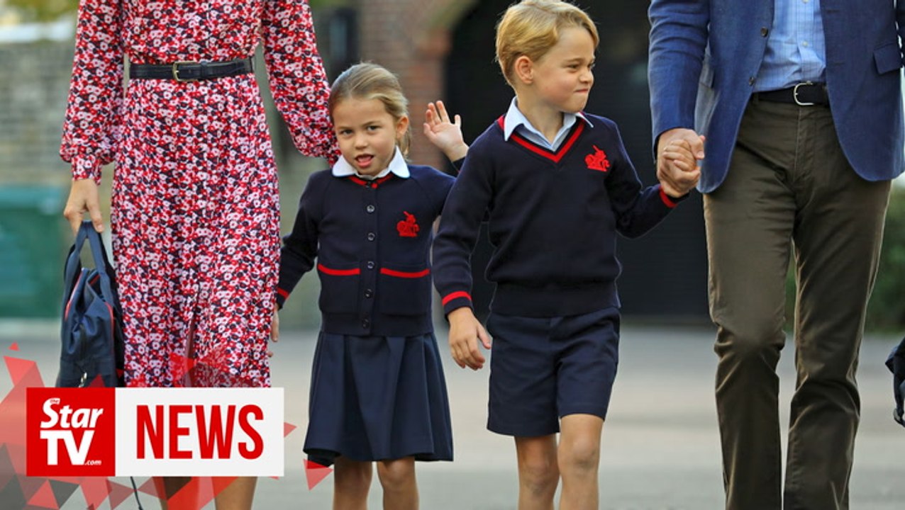 Britain's Princess Charlotte begins school