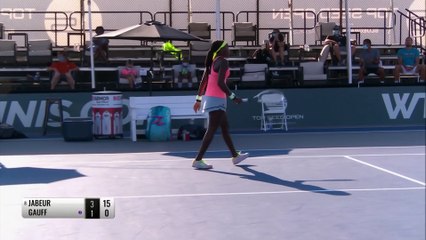 Gauff completes comeback win over Jabeur