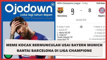 Usai Bayern Munich Bantai Barcelona, Terbitlah Meme Lucu Warganet