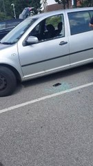 Guy Smashes Car's Window to Rescue Dog