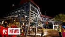 Damaged overhead bridge near Penang ferry terminal dismantled