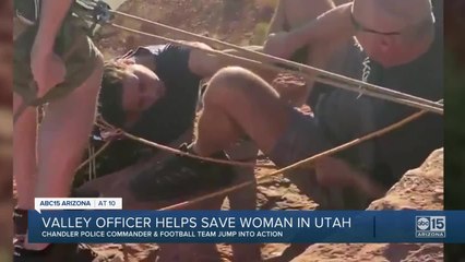 Valley officer helps save woman in Utah