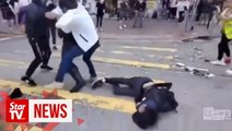 Hong Kong police shoots protester in chest