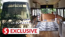 Old UM bus upcycled into chic living space
