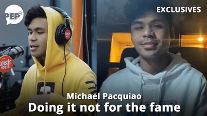Michael Pacquiao, hindi pressured na sumikat: 'I only did this because I love it.'