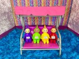 LEARNING COLORS with Teletubbies Toys Pink Swinging Chair and Kitty