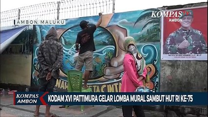 Sambut Hut Ri Ke-75, Kodam XVI Pattimura Gelar Lomba Mural