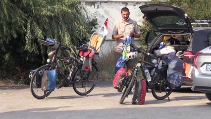 Azalan su kaynaklarına dikkati çekmek için göllerin etrafında pedal çeviriyorlar - VAN