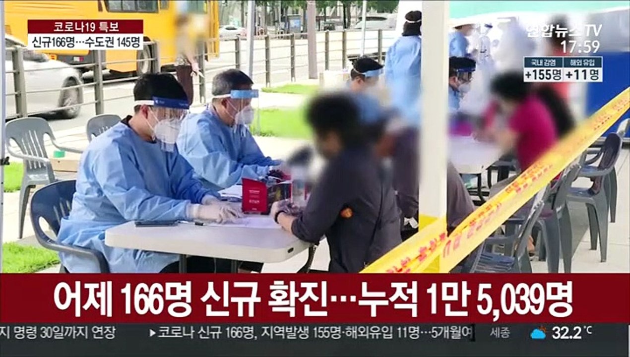 신규 확진 166명…서울·경기 거리두기 2단계로